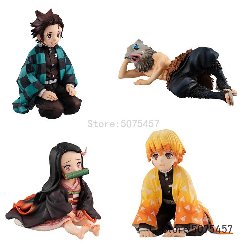 8cm Kimetsu No Yaiba Anime Figure G .E .M .Series Kamado Tanjirou Action Figure Demon Slayer Agatsuma Zenitsu Figurine Model Toys
