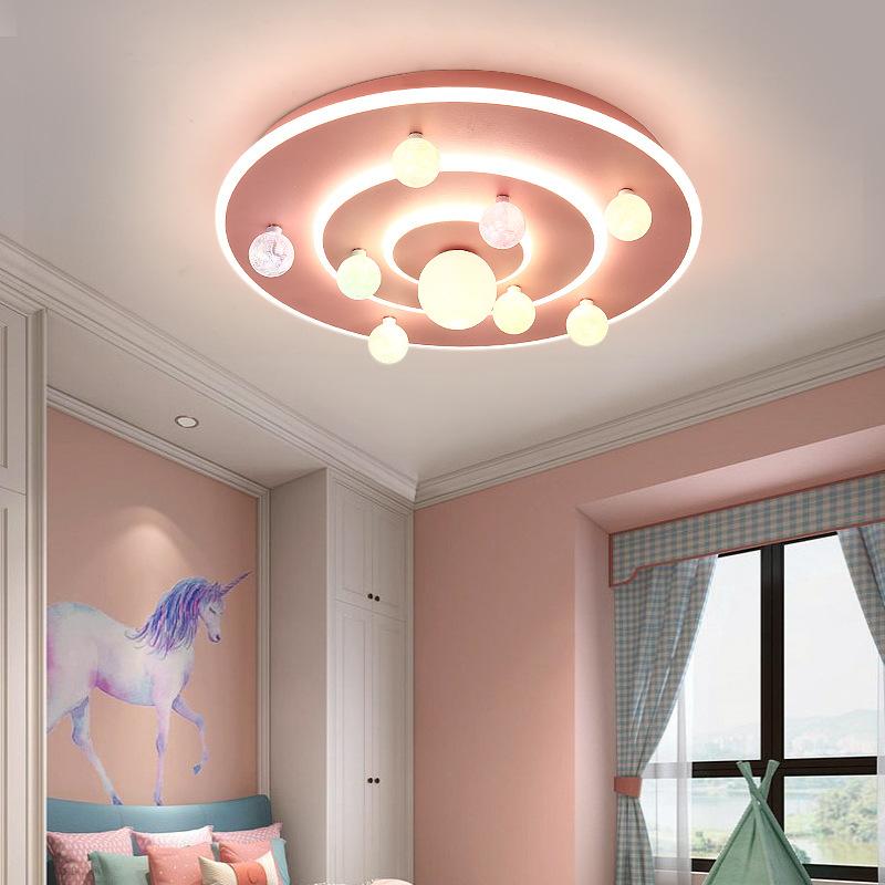 Warm Romantic Boy Girl Bedroom Princess Room Decor Ceiling Lights Modern Creative Galaxy Planet Lamp Children Room Ceiling Lamps