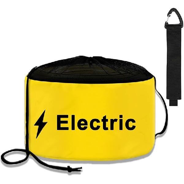 UNXMRFF 1-Pack Yellow Waterproof RV Hose Storage Bags With Drawstring Mesh Top, RV Utility Bag, Sewer Hose Bag, Camper Tools Accessories Bag For