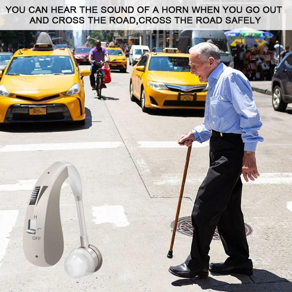 Adjustable Tone Digital Hearing Aid Mini Size Air Conduction Headphones  For Elderly