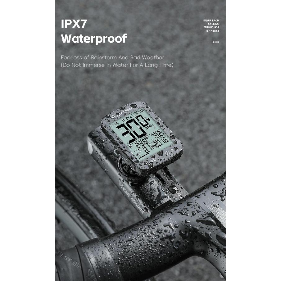 WEST BIKING Computadora Inteligente GPS para Bicicleta Pantalla Grande Velocímetro Inalámbrico para Ciclismo IPX7 Impermeable Ligero Odómetro de Bicicleta