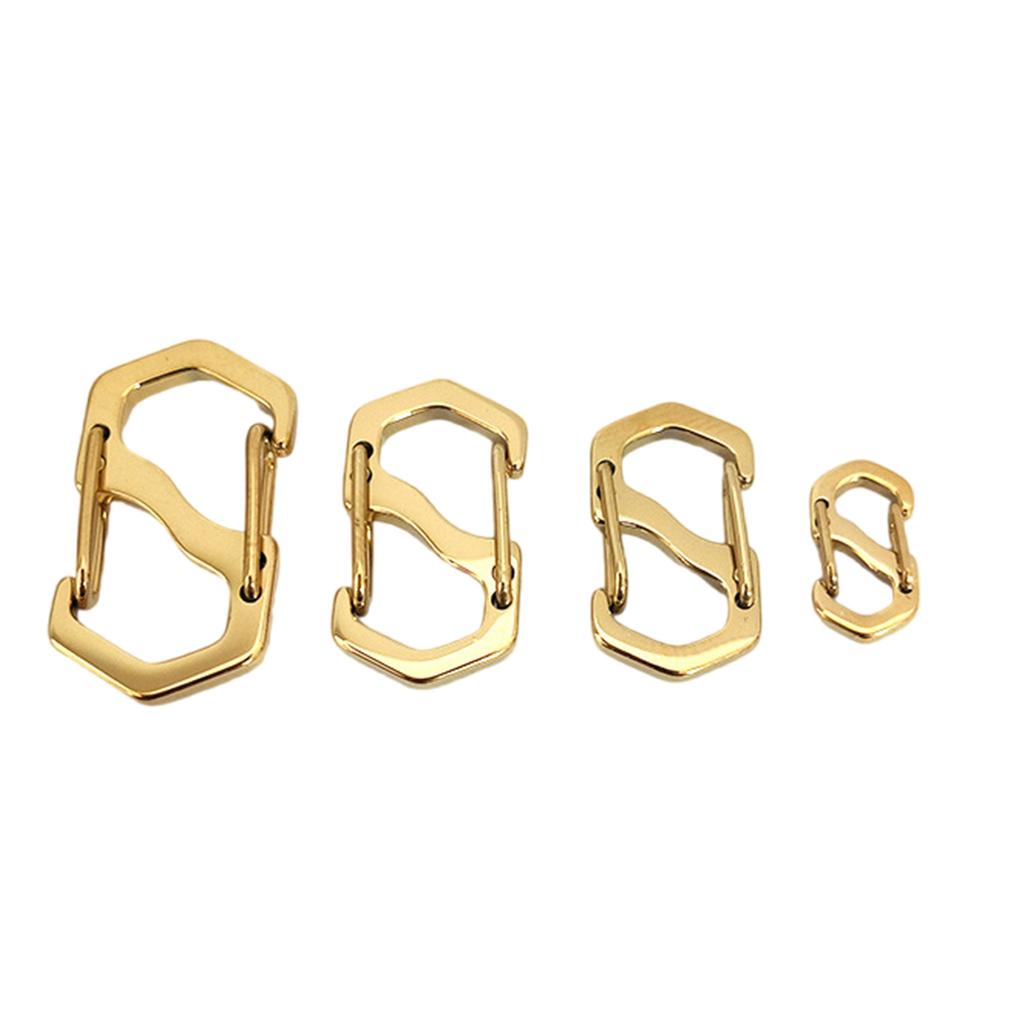 S Type Carabiner Keyrings Mountaineering Climbing Stainless Quick Hanging Safety Carabiner Clip Outdoor Key Holder Clip