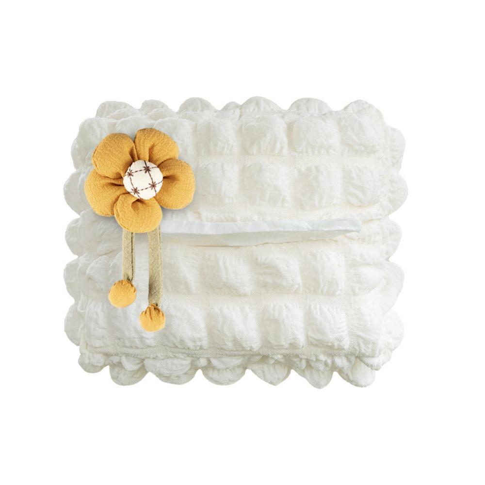 Hanging Type Flower Car Tissue Box Puff Grid Paper Organizer Storage Bag  Headrest Armrest