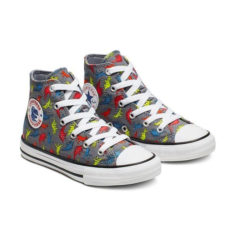 Converse Chuck Taylor All Star Teen High Canvas Shoes Comfort Cartoon Dinosaur Print 666200C