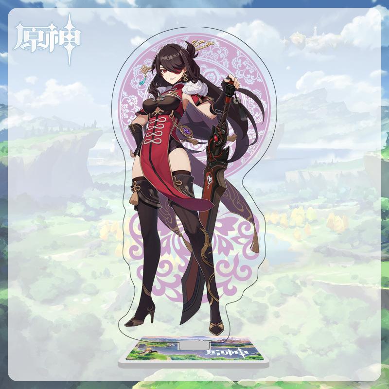 16cm Height Acrylic Large Stand-up Display Featuring Characters From Mondstadt and Liyue In Genshin