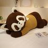 Large sweater cute raccoon throw pillow plush toy doll lying down raccoon doll girl soothing doll