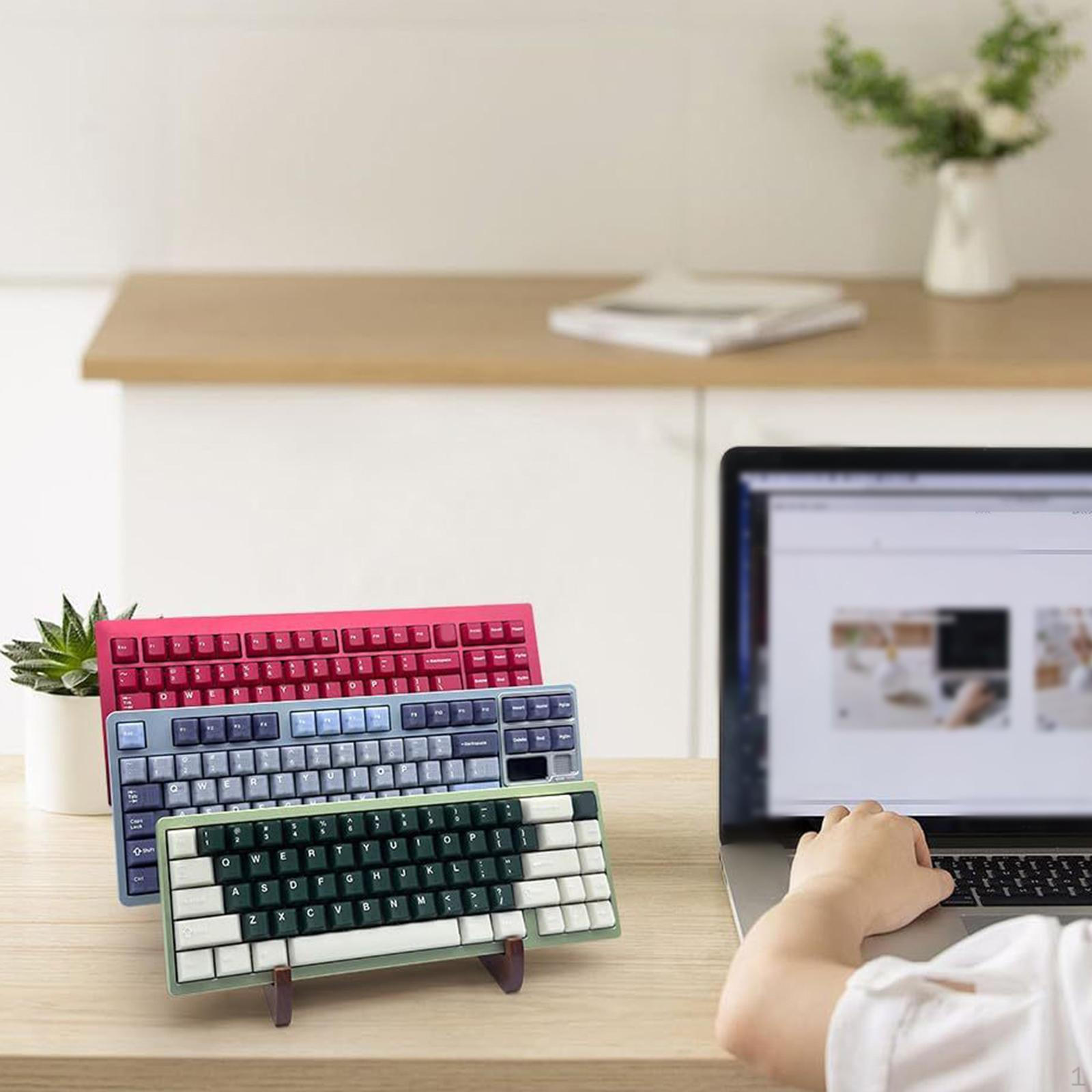 

Органайзер-подставка для клавиатуры 3 яруса Подставка Универсальная для дома, офиса, Дерево, Механическая