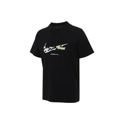 Logo Breathable Crew Neck Short Sleeve T-Shirt for Men In Black