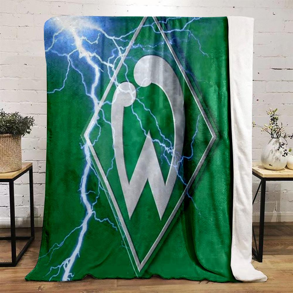 Green Lightning Logo Designed Flannel blanket for bedroom, living room, sofa, and nap
