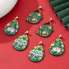1 Set of 3 Pairs St. Patrick's Holiday Dress Earrings Lucky Clover Print Premium Wood Water Droplets