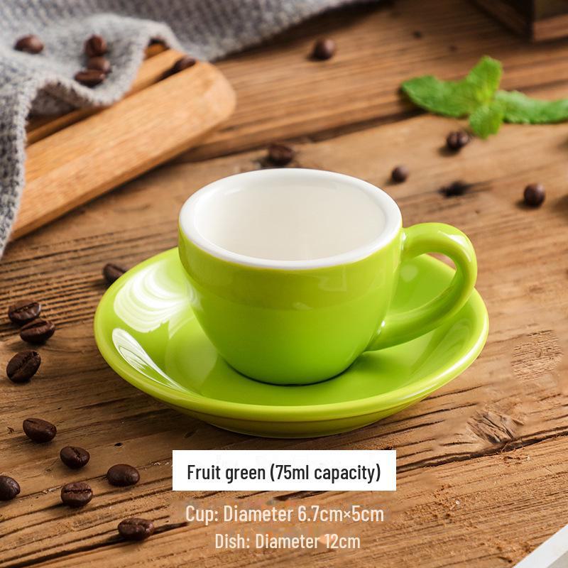 75ml European Style Cappuccino & Espresso Cup and Saucer Set for Afternoon Tea