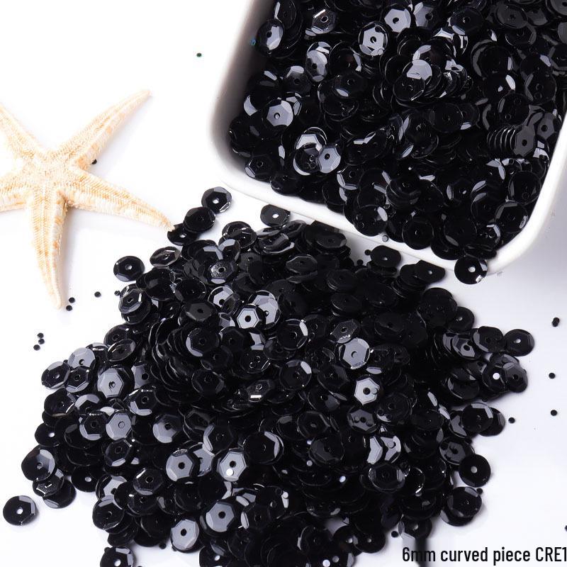 6mm Iridescent Silver Sequins: Laser Embossed Curved Pieces for DIY Embroidery, Wedding Dress Accessories, and Craft Ornaments.