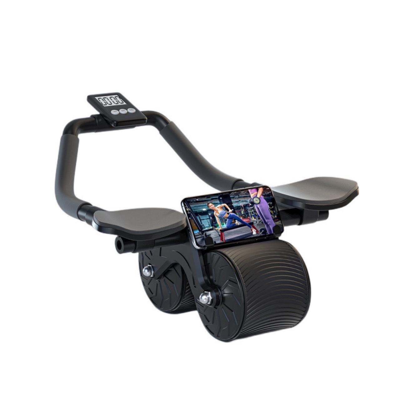 Abdominal Wheel Exercise Abdominal Muscle Fitness Equipment Automatic Rebound Abdominal Artifact Abdominal Roll Wheel Abdominal Timer
