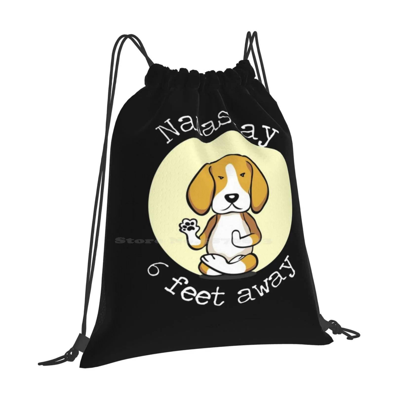 Namastay 6 Feet Away Teen College Student Backpack Pattern Design Bags Namastay 6 Feet Away Social Distancing Social Distance OneSize