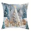 Christmas decoration pillowcase winter Christmas tree snowman pattern is suitable for home room sofa cushion cover gift