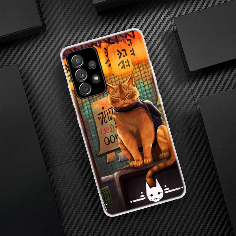 Stray Cat Game Phone Case For Samsung Galaxy A56 A55 A54 A53 A17 A16 A15 A14 A13 A36 A35 A34 A33 A26 A25 A24 A23 A05S A04S Galax