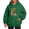 Ladies' Christmas Style Printed Hoodie With Wool And Pockets For Women