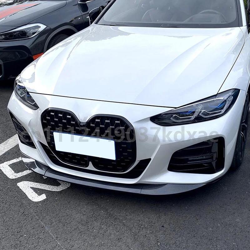 For 2020+ BMW 4 Series 425i 430i G22 G23 MP Front Bumper Spoiler Lip Carbon Fiber Look/Gloss Black Lower Air Dam Protector