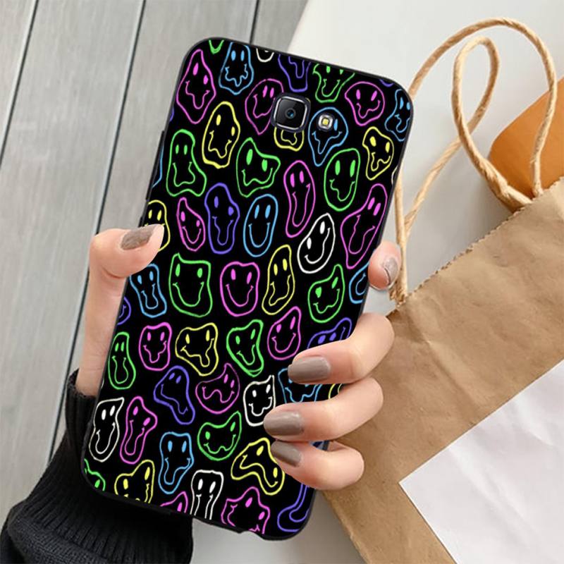 Cute Funny Trippy Smiley Face Phone Case for Samsung S20 Lite S21 S10 S9 Plus for Redmi Note8 9pro for Huawei Y6 Cover