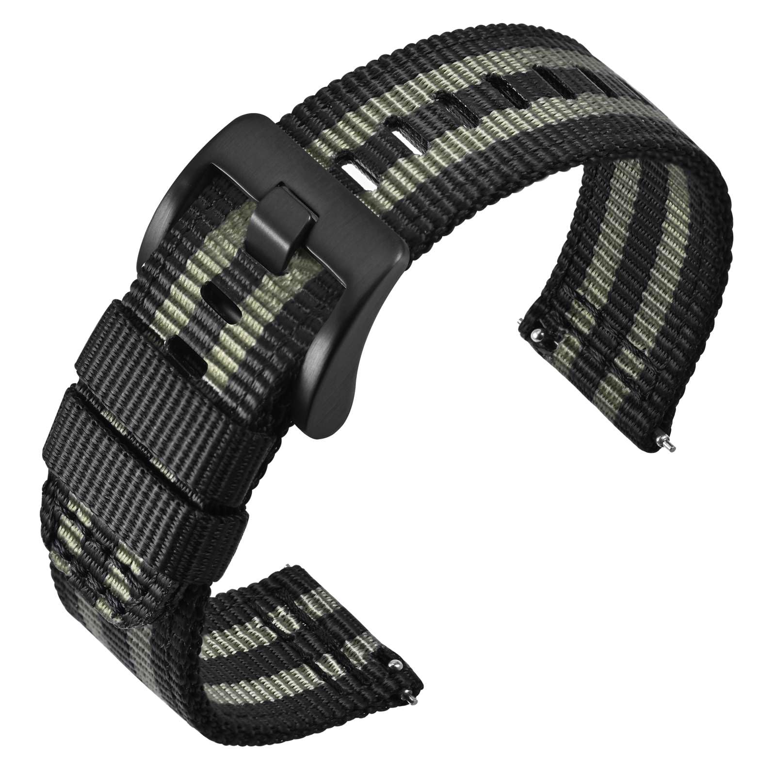 

[ANNEFIT] Ballistic Nylon Watch Band, Military Watch Replacement Band, Fabric 2 Line Nylon Strap, Quick Release, Nylon 22mm