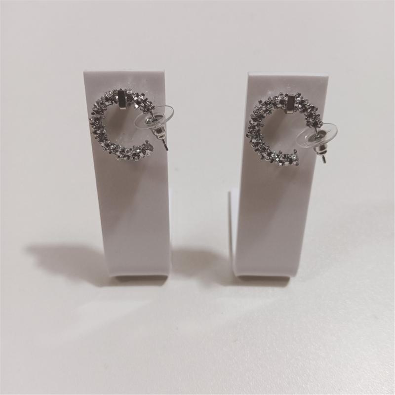 Pack Of 10 Acrylic Earring Display Stands Elegant White Jewelry Organizers Ear Accessories Rack for Home Or Retail Use