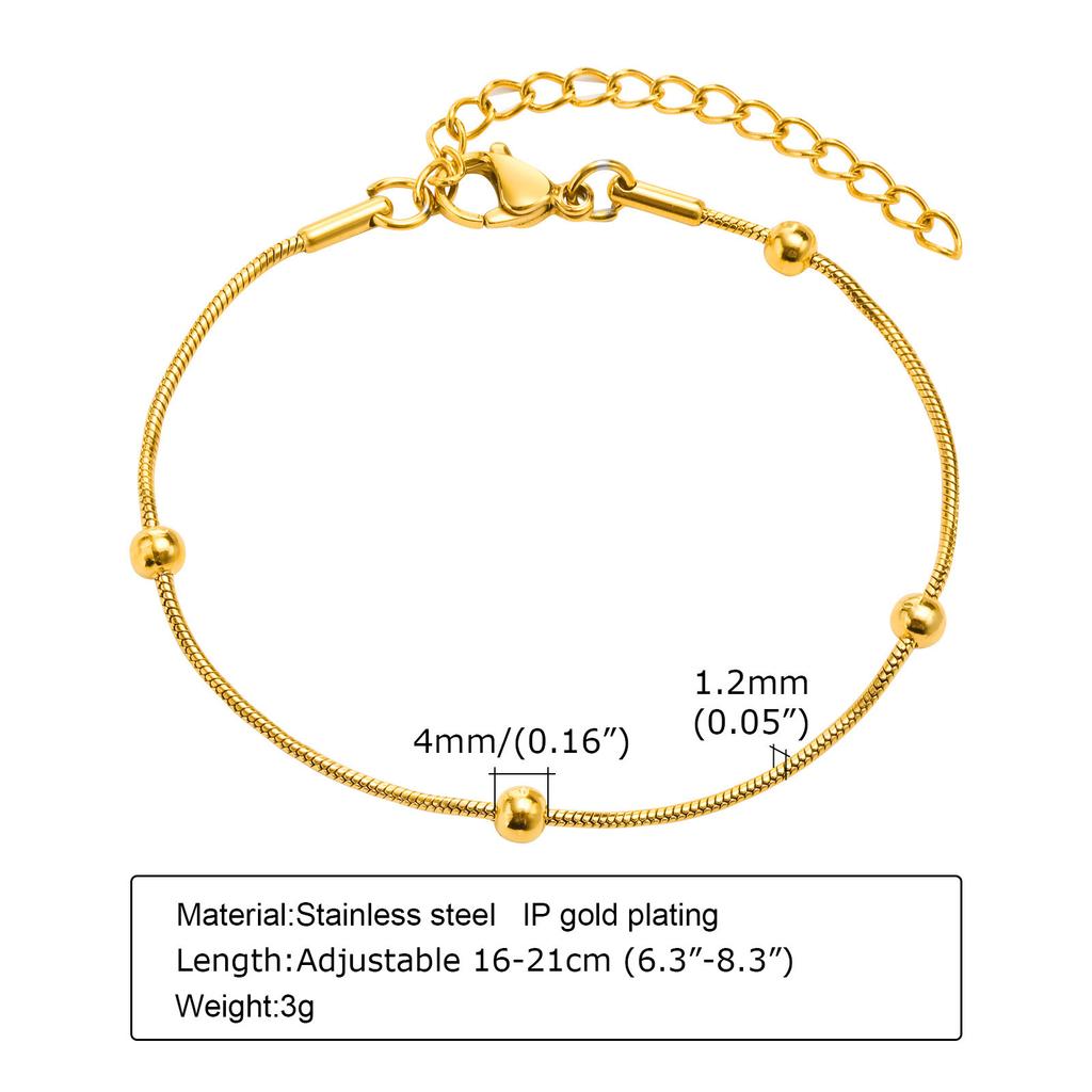 Paperclip Chain Bracelet for Women , Rectangle Link Stainless Steel, Adjustable Fashion Jewelry