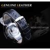 WINNER Men's Fashion Casual Hollow Out Mechanical Movement Waterproof Automatic Mechanical Watch