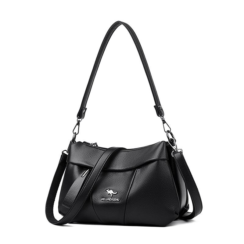 Ladies' Bucket Bag, Fashionable Soft Leather, Middle-aged Mom's Bag, Single-shoulder Bag, Crossbody Bag