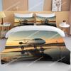 fashion 3D Printed Airplane Plane Bedding Set Cartoon Duvet Covers With Pillowcases Soft Bedclothes Custom Bed Linen Drop Ship02