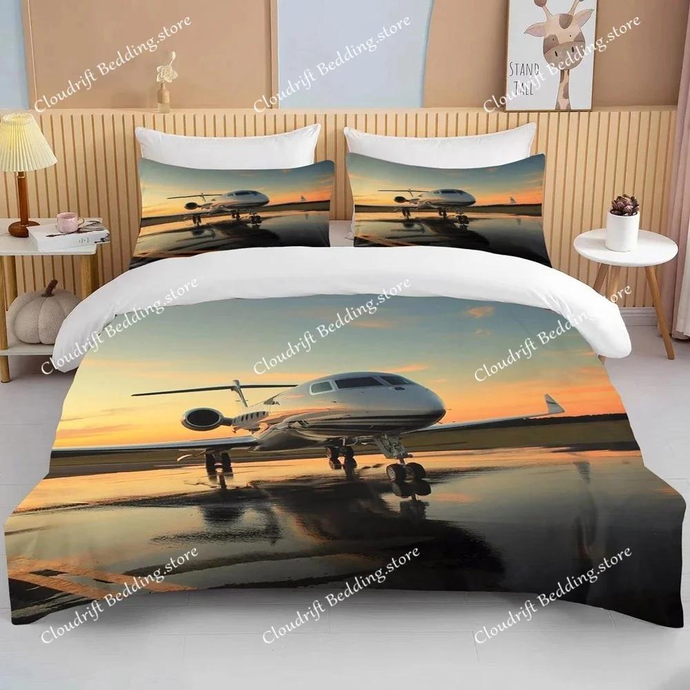 fashion 3D Printed Airplane Plane Bedding Set Cartoon Duvet Covers With Pillowcases Soft Bedclothes Custom Bed Linen Drop Ship02