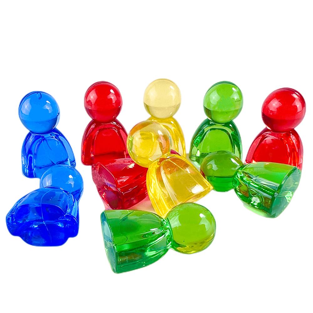 10 stücke Acryl Bunte Humanoiden Schach Stücke 24*16mm für Bord Spiel Karte Spiele Marker Zubehör