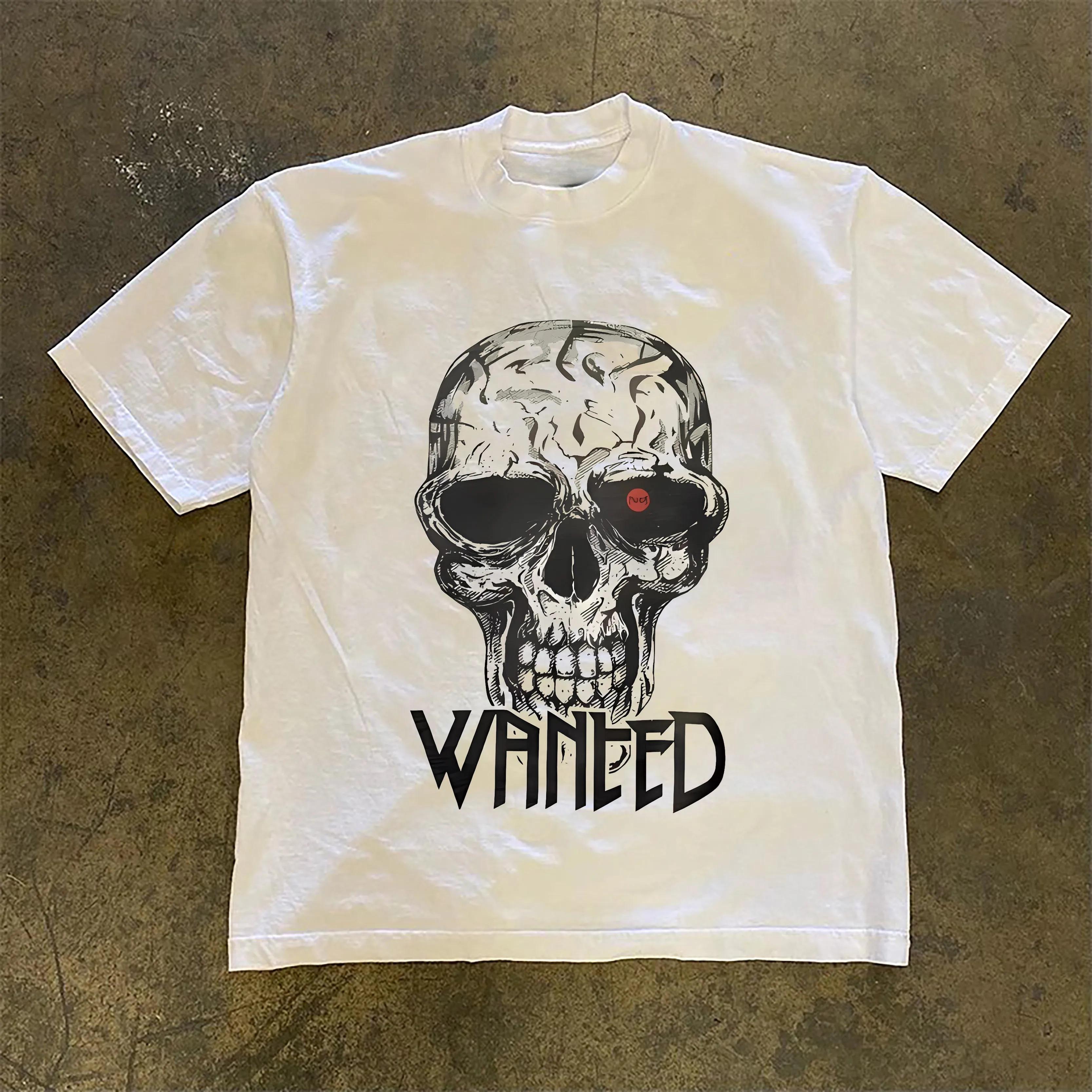 

American Personality Street Cotton Shortsleeved Tshirt for Men and Women with The Same Loose Half Sleeve Summer S