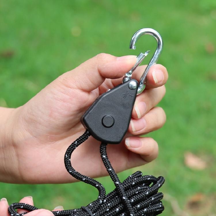 Camping Ratchet Hanger Pulleys Tent Hook Rope Hanger Grow Light Hanger Adjusted