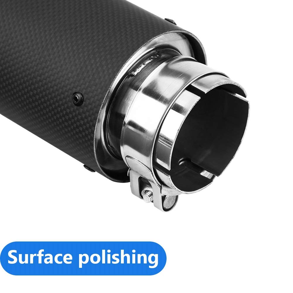 Universal Carbon Fiber Style Car Exhaust Muffler Tip - Smoother Exhaust, Increased Power, Elegant
