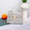 Crocodile Embossed Pu Leather Top Handle Handbag With Secure Metal Lock Color Options For Daily Work Shopping Dating