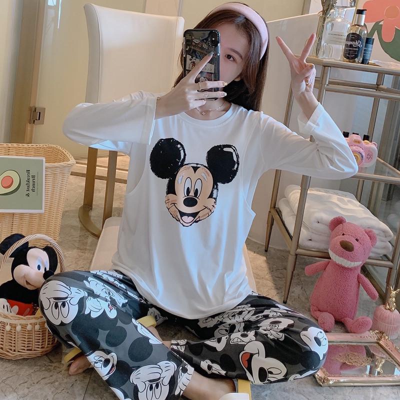 Spring Autumn Maternity Pajamas - Breastfeeding & Postpartum Nursing Homewear Set