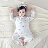 Baby Onesie: Double-Layer Belly Protection, Pure Cotton, Boneless, Long Sleeve for Spring, Autumn, Summer, & Air-Conditioned Rooms