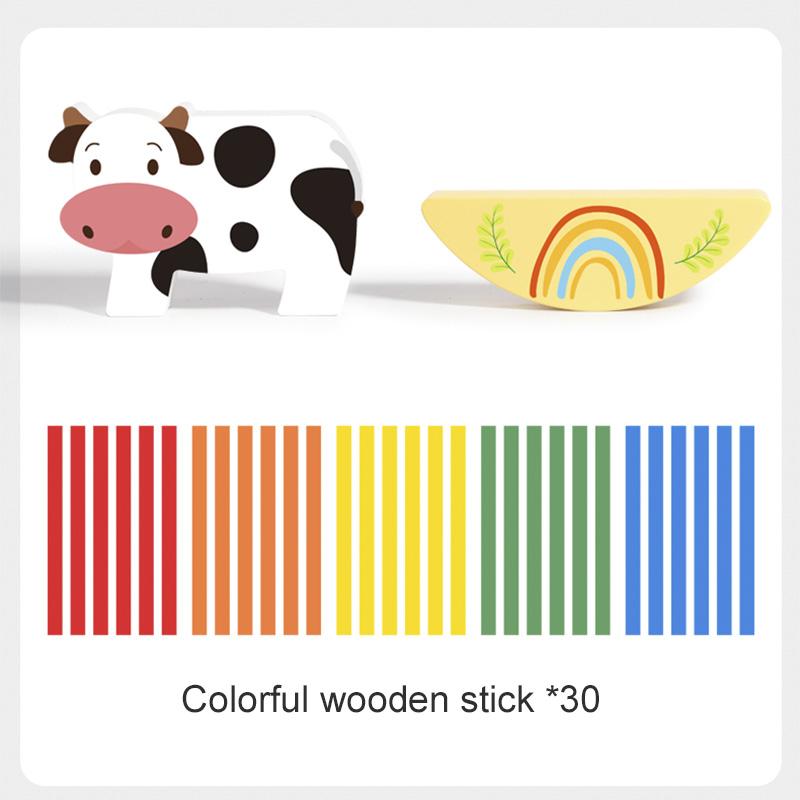 

Деревянная игра-балансир с животными, игрушка для балансировки, тренировка мелкой моторики Монтессори, развивающие игрушки для детей