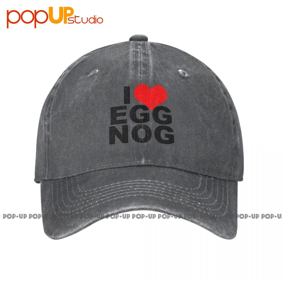 

I Love Egg Nog Washed Denim Baseball Cap