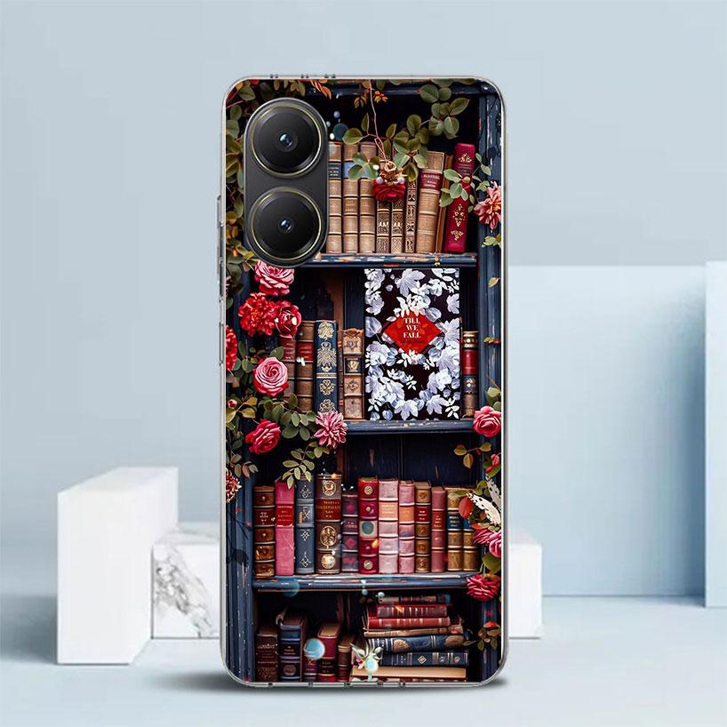 Read Books Illustration Reading Soft Cover for Xiaomi Poco F7 Ultra X7 X6 X5 Pro M7 Phone Case Redmi 15 15C 13 13C 12 12C 10 10C