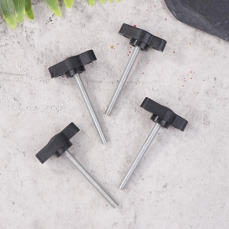 4Pcs 304 Stainless Steel Thumb Screws M4 Z-Shaped Handle Bolt Hand Knob Mechanically Adjustable Thumb Butterfly Wing Screws