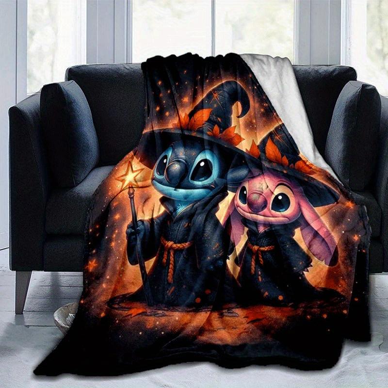 

1 шт. Плед со принтом Стича - Мягкий, Всесезонный плед для офиса, Персонализированный подарок с очаровательным мультяшным дизайном 80cmx120cm(31inx47in)