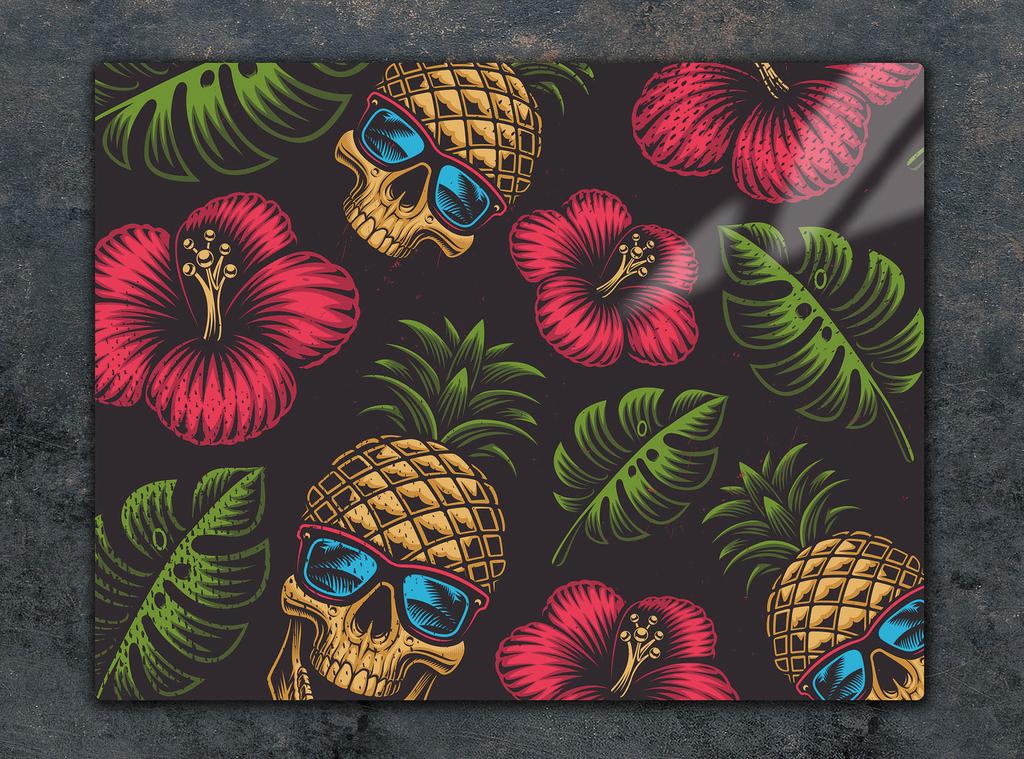 SZKLANA DESKA DO KROJENIA 52x40 ANANAS