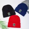 Knitted Hat Cartoon Gie Student Frog Pullover Embroidered Wool Hat Warm Cute Men and Women Cold Hat Frog Black