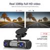 Dash Cam 3 Channel Car Black Box WiFi DVR HD 1080P Video Front Built-in and Rear Camera W/IR Night Vision Car Accessories