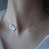 S925 Silver Necklaces For Women Simple Chain Fashion Minimalist Pendant Necklaces Flower Necklace Birthday Gift