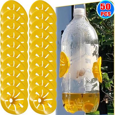 Reusable Fruit Fly & Wasp Trap Bottles with Funnel, Hornet Bee Catcher, Pest Control Repellent Garden Tools