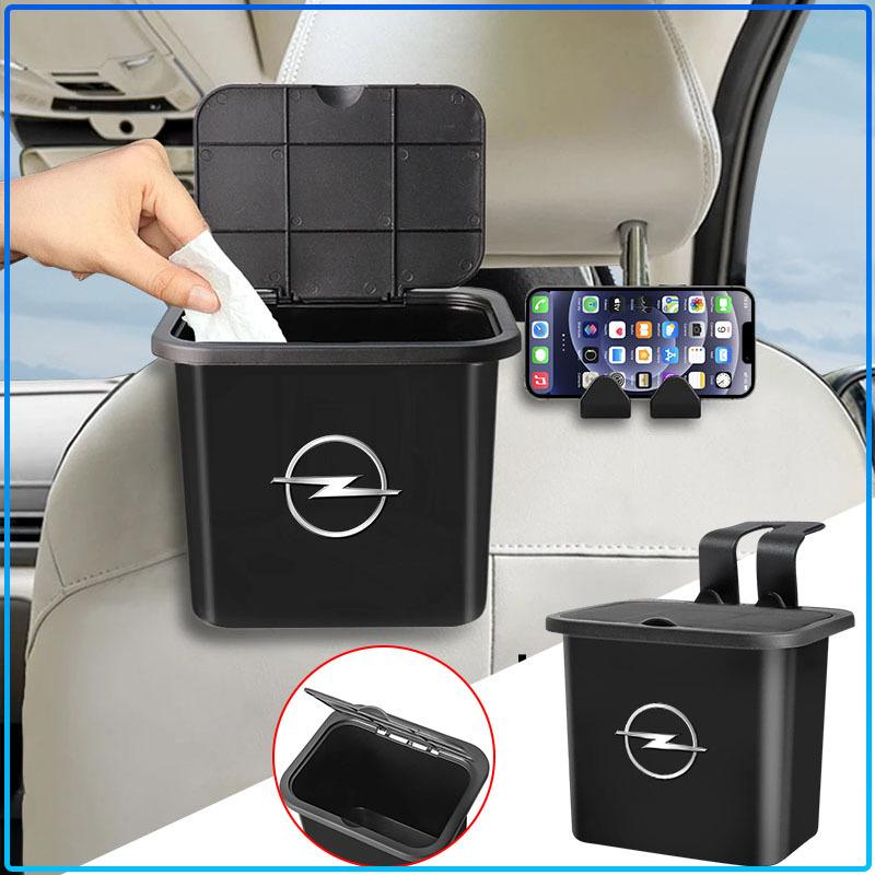 Car Trash Can Portable Hanging Vehicle Garbage Case Stickers For Opel Astra H G J Insignia Mokka Zafira Corsa Vectra B C D
