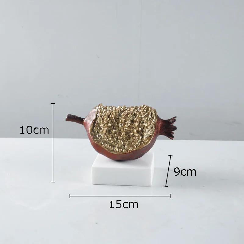 

Simulated Pomegranate Gold-plated Sculpture Desk Decoration Golden Pomegranate Statue Room Aesthetics Decor Crafts Ornaments