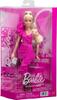 Mattel Barbie Deluxe Style Doll JJN73, Pink Asymmetrical Mini Dress, Black Lace Tights, Blonde Ponytail, Barbiecore, Ages 4+